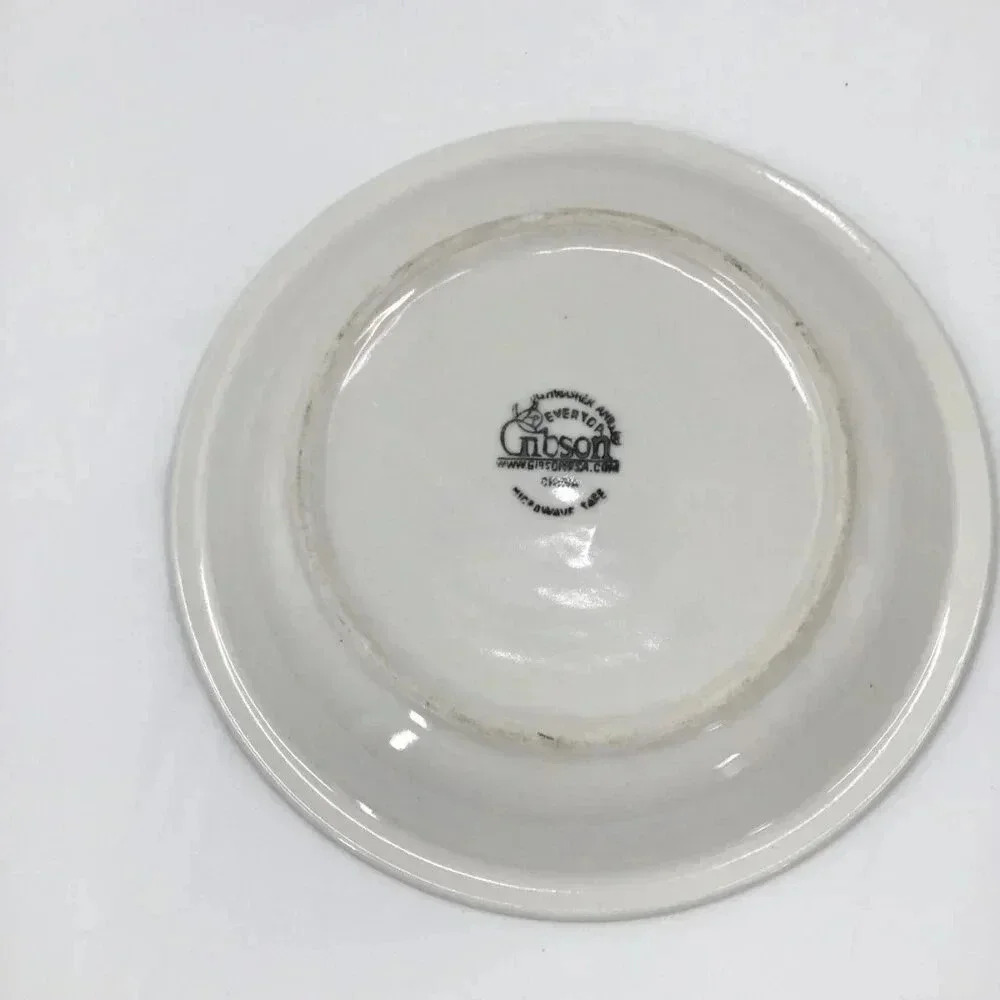 Gibson Mediterranean Garden Salad Plate 8.25" Fruit Hand Painted Farmhouse - Picture 7 of 8